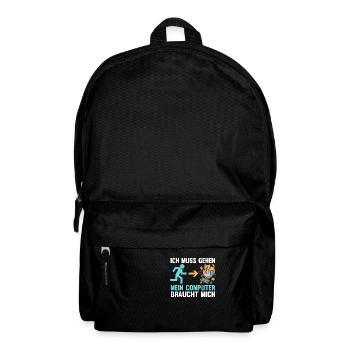 Gamer Zocker Programmierer Administrator Computer - Rucksack - Schwarz - Vorne