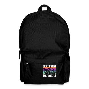 Protect Gods Creation Coral Reefs Ocean Nature - Backpack - black - Front