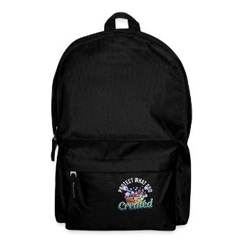 Protect Gods Creation Ocean Snorkling Coral Reefs - Backpack - black - Front