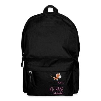 So viele Ponys und ich habe das Schönste - Rucksack - Schwarz - Vorne