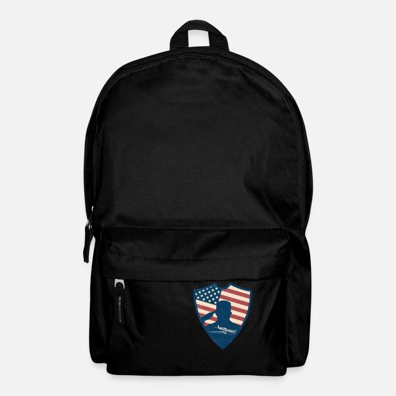 USA Plane - Rucksack - Schwarz