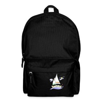 Segelboot - Rucksack - Schwarz - Vorne