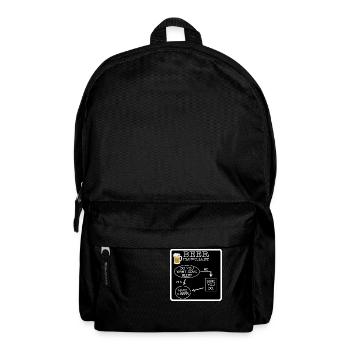 Bier Flussdiagram / Beer Flowchart/ Party Beer - Rucksack - Schwarz - Vorne