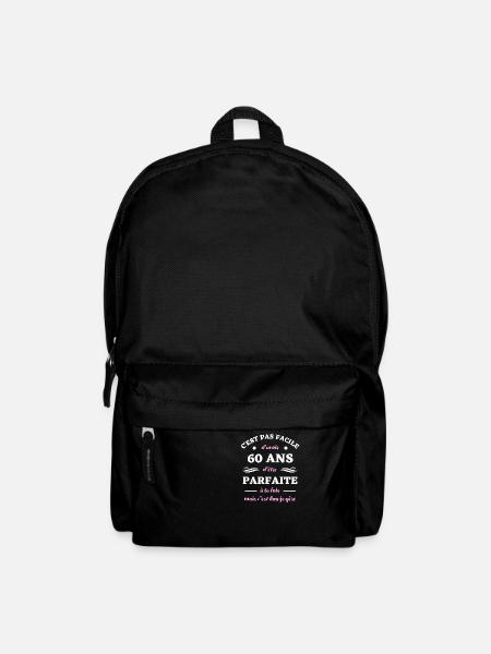 anniversaire 60 ans femme humour cadeau drôle - Sac à dos - noir