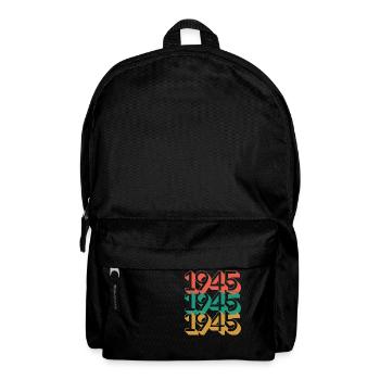 Anniversaire année 1945 / Vintage 1945 / Rétro 45 - Sac à dos - noir - Devant