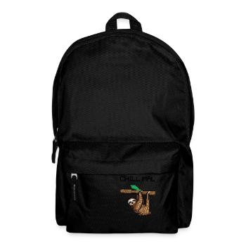 Chill Mal verpixeltes Faultier Geschenkidee - Rucksack - Schwarz - Vorne