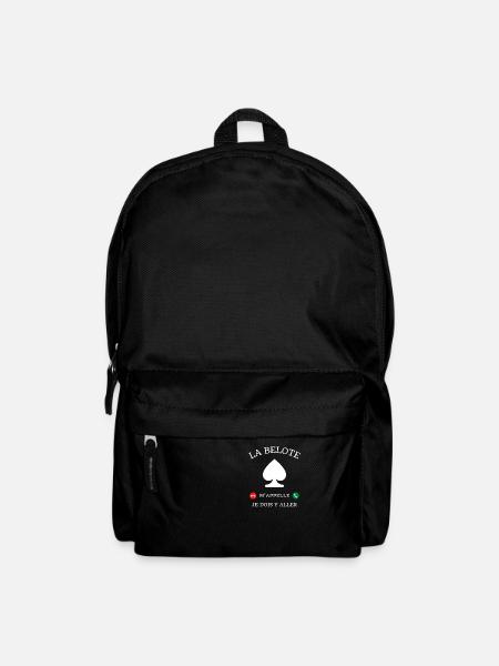 belote m'appelle humour joueur de belote homme - Sac à dos - noir