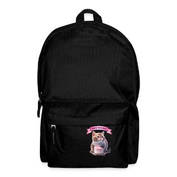Happy Birthday Kitten Gift - Backpack - black - Front