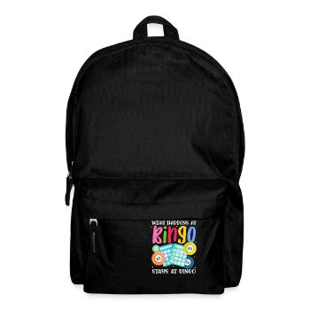 What happens at bingo, stays at bingo | Bingo - Rucksack - Schwarz - Vorne