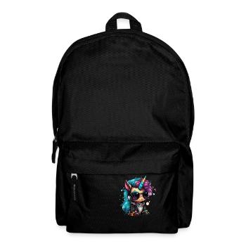 Punker Einhorn Design - Rucksack - Schwarz - Vorne