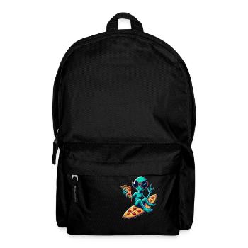 Alien alien surfeur surfant pizza - Sac à dos - noir - Devant