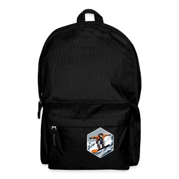 Snowboarder Alter Mann mit Bart - Rucksack - Schwarz - Vorne
