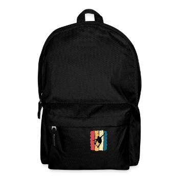 Skateboard Mann Skate Geschenkidee Teen Vintage - Rucksack - Schwarz - Vorne