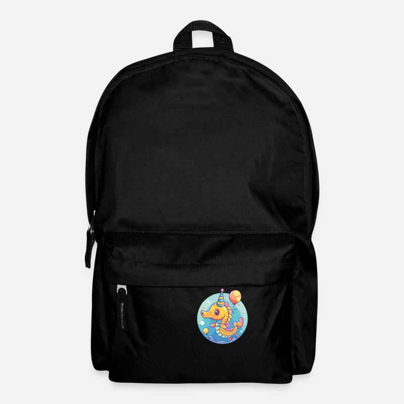 Bande dessinée d’anniversaire hippocampe - Sac à dos - noir