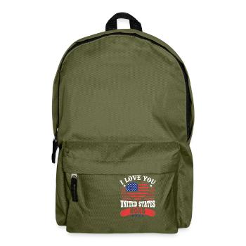 I LOVE YOU UNITED STATES - Sac à dos - vert olive - Devant