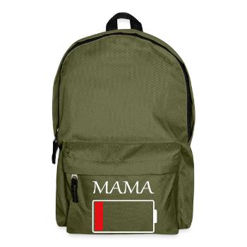 Mama Akku leer - Rucksack - Olivgrün - Vorne