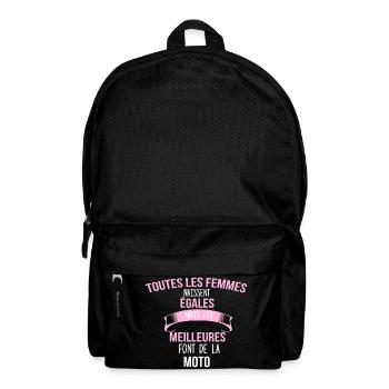 Moto cadeau humour - Sac à dos - noir - Devant