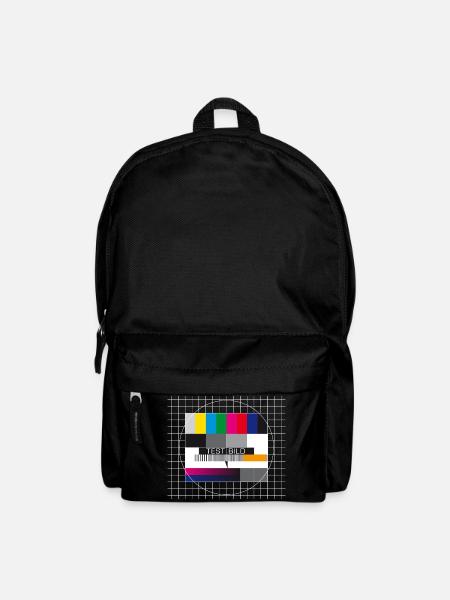 Testbild Fernsehen Bildschirm Sendeschluss Display - Rucksack - Schwarz