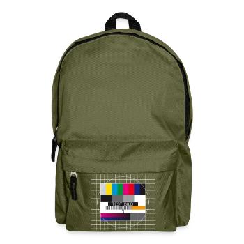 Image de test Télévision Écran Fermoir d’émission - Sac à dos - vert olive - Devant