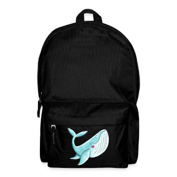 Wal Mit Herz I Buckelwal Walfisch Geschenk Comic - Rucksack - Schwarz - Vorne