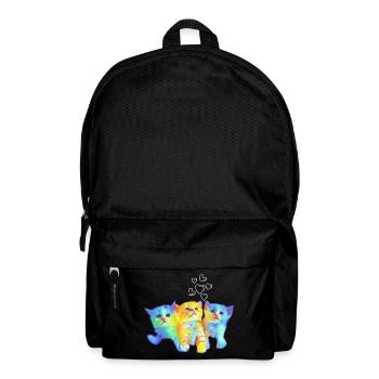 Bunte Baby Katzen - Rucksack - Schwarz - Vorne