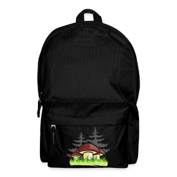 pilze wald natur geschenkidee - Rucksack - Schwarz - Vorne