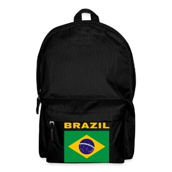 Brazilian Flag Brazil Bandeira Proud Brasileno - Backpack - black - Front