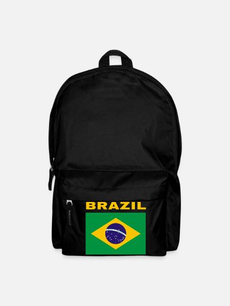 Brazilian Flag Brazil Bandeira Proud Brasileno - Backpack - black