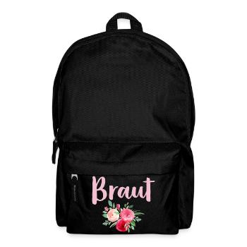 Braut Rosen romantisch Junggesellinnenabschied - Rucksack - Schwarz - Vorne