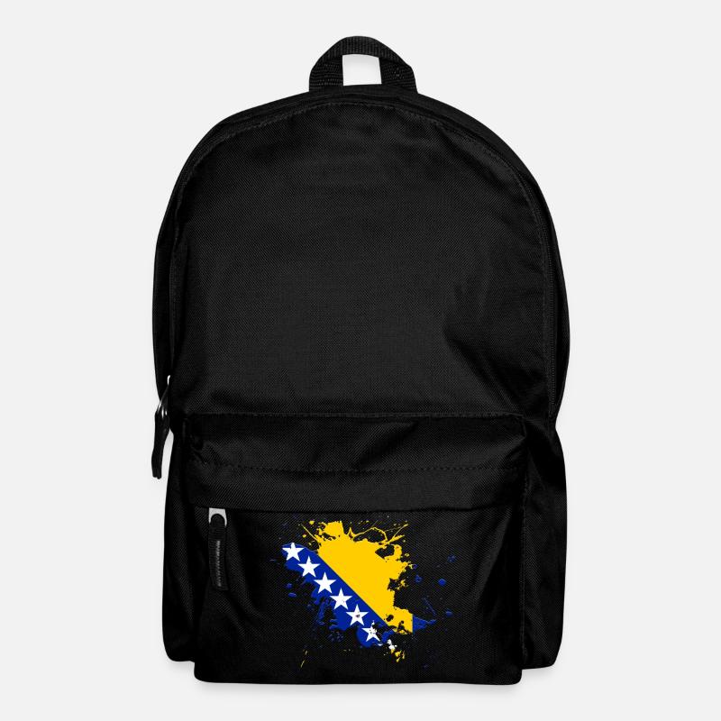 Bosnien und Herzegowina Flagge als Farbklecks - Rucksack - Schwarz