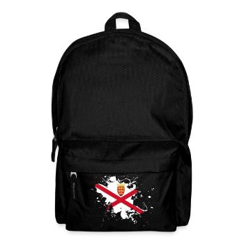 Jersey Flagge als Farbklecks - Rucksack - Schwarz - Vorne