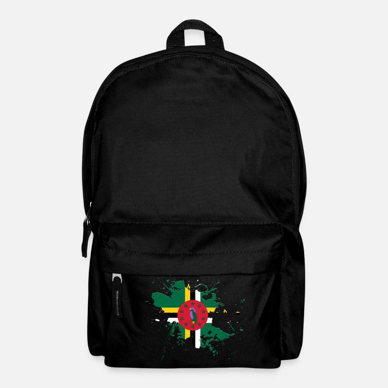 Dominica Flagge als Farbklecks - Rucksack - Schwarz