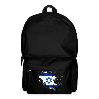 Israel flag as a splash of color - Backpack - black - Front