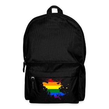Drapeau arc-en-ciel comme une touche de couleur - Sac à dos - noir - Devant