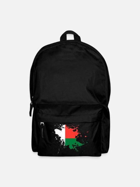 Madagaskar Flagge als Farbklecks - Rucksack - Schwarz