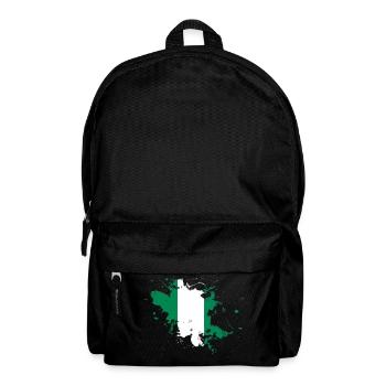 Nigeria flag as a splash of color - Backpack - black - Front