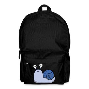 Cute snail with house in blue - Backpack - black - Front