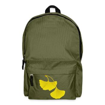 Feuilles de ginko - Sac à dos - vert olive - Devant