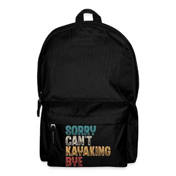 Kajak Kajakfahrer Kajaker - Rucksack - Schwarz - Vorne
