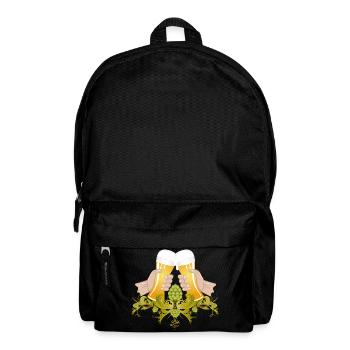 zwei gefüllte Biergläser Zum Anstoßen Prost - Rucksack - Schwarz - Vorne