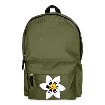 Flower power - Backpack - olive green - Front