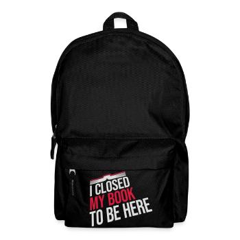 I closed my book - Rucksack - Schwarz - Vorne