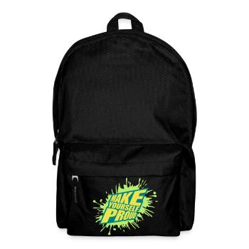 make yourself proud quote - Backpack - black - Front