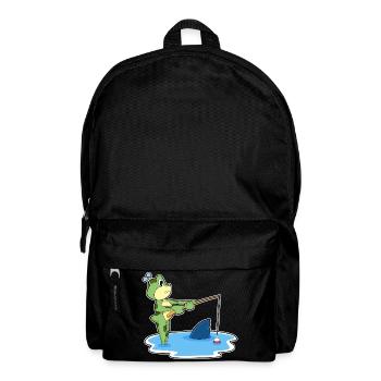 Frosch Angler Angelrute Angeln - Rucksack - Schwarz - Vorne