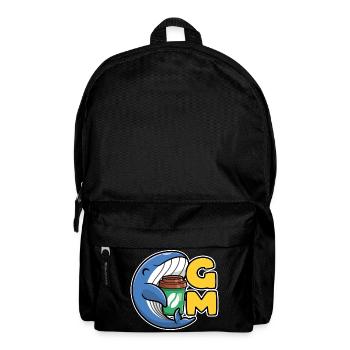 Web3 Wal mit einem Kaffee, der Guten Morgen sagt - Rucksack - Schwarz - Vorne
