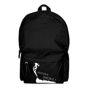 Fumer de l’herbe - lettrage avec image - Sac à dos - noir - Devant