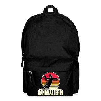 Handball Handballerin Frauen Handball - Rucksack - Schwarz - Vorne
