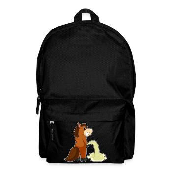 Pferd Toilette - Rucksack - Schwarz - Vorne