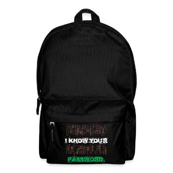 Ich kenne dein Passwort Je connais votre mot de passe - Sac à dos - noir - Devant
