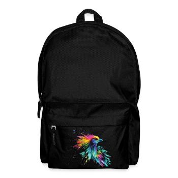 Vogel Farbige bunte Farb Spritzer - Rucksack - Schwarz - Vorne